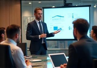 Consultant advising executives